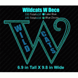 W Wildcats Deco Download SVG EPS