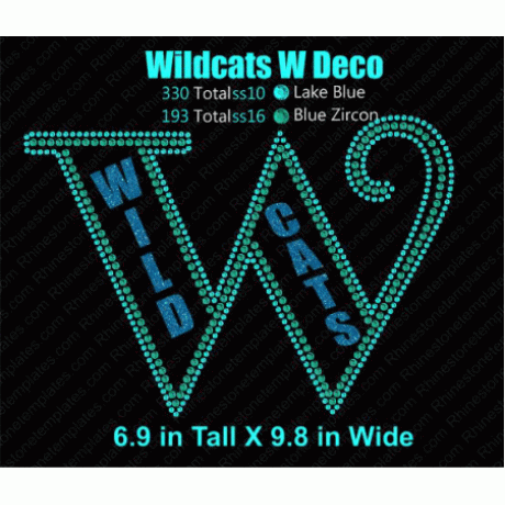W Wildcats Deco Download SVG EPS