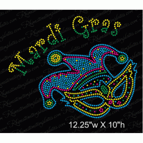 Mardi Gras Mask Rhinestone Download EPS SVG