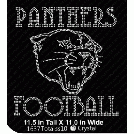 Panthers Football Rhinestone Design EPS SVG