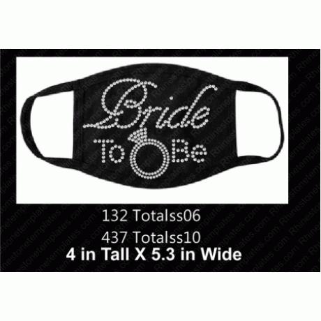 Bride to Be with Ring Mask Digital Design EPS SVG