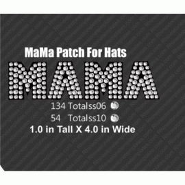 MAMA Hat Patch Digital Rhinestone Design