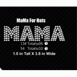 MAMA Hat Digital Rhinestone Design