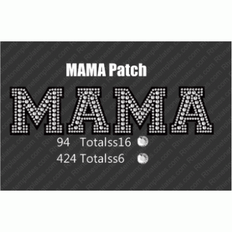MAMA Patch Rhinestone Template Set