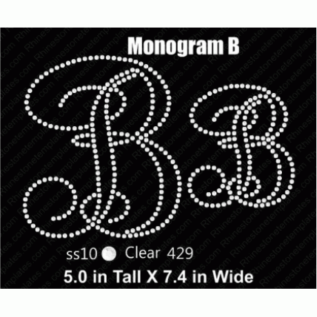 Monogram B Rhinestone Download EPS SVG