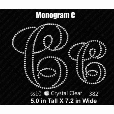 Monogram C Rhinestone Download EPS SVG