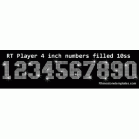 RT Player Numbers Rhinestone Download 4 in