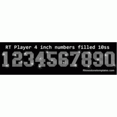 RT Player Numbers Rhinestone Download 4 in