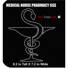 Medical Nurse Pharmacy Rhinestone 6ss eps svg