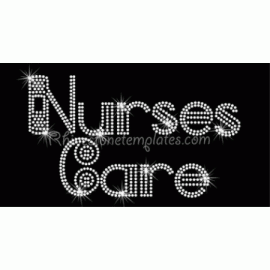 Nurses Care Rhinestone Download EPS SVG