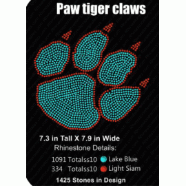 Paw Tiger Claws Rhinestone Download EPS SVG