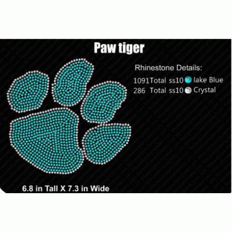 Paw Tiger Rhinestone Download EPS SVG
