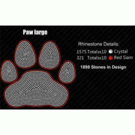 Paw large Rhinestone Download EPS SVG