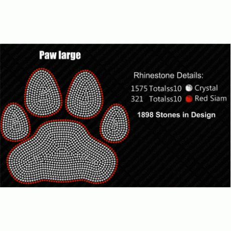 Paw large Rhinestone Download EPS SVG