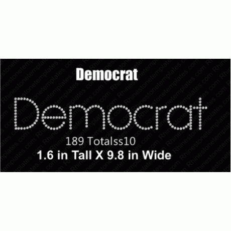Democrat Rhinestone Design EPS SVG