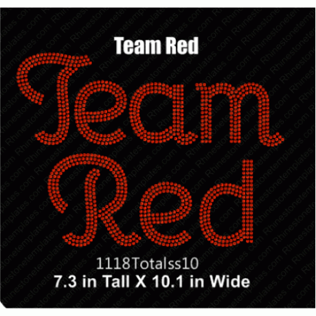Team Red Rhinestone Design EPS SVG