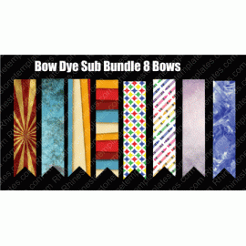 Cheer Bow Dye Sub Bundle 8 Bows Digital Design 