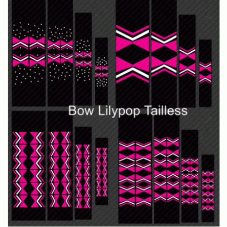 Cheer Bow Lilypop Tailless Bundle Digital EPS SVG