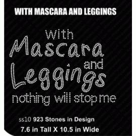 Mascara And Leggings Rhinestone Digital Design EPS SVG