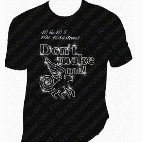 Dont make me flying Monkey Design Rhinestones EPS SVG