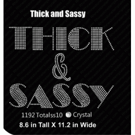 Thick and Sassy Rhinestone Design EPS SVG