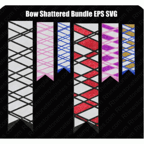 Cheer Bow Shattered Bundle Download EPS SVG