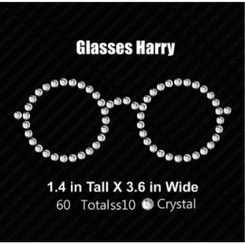 Glasses Harry Rhinestone Transfer