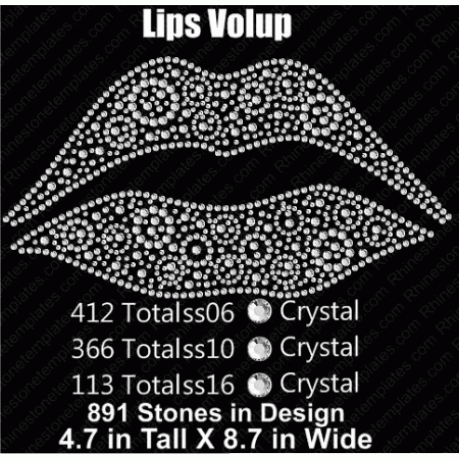 Lips Volup Rhinestone Download EPS SVG