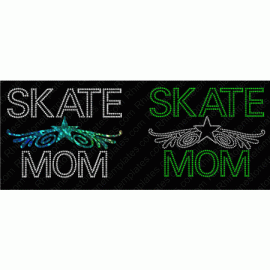 Skate Mom Star Wing Design eps svg
