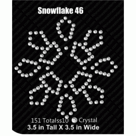 Snowflake 46 Rhinestone Download EPS SVG PLT