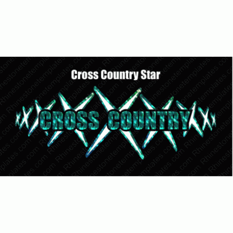 Cross Country Star Digital Download EPS SVG