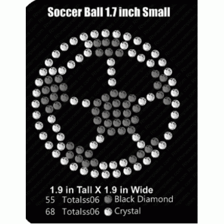Soccer Ball 1.7 inch Design Rhinestone Download EPS SVG