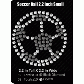 Soccer Ball 2.2 inch Design Rhinestone Download EPS SVG