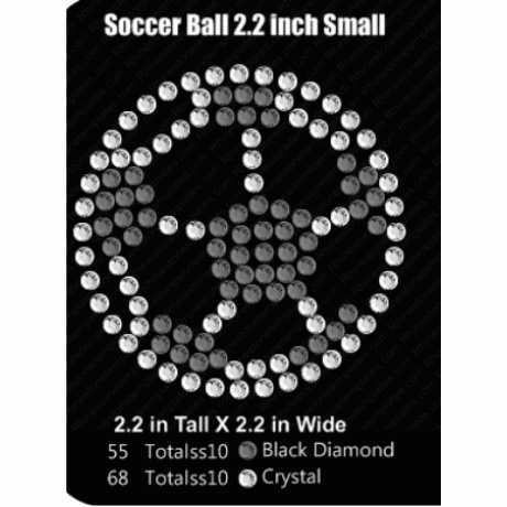 Soccer Ball 2.2 inch Design Rhinestone Download EPS SVG