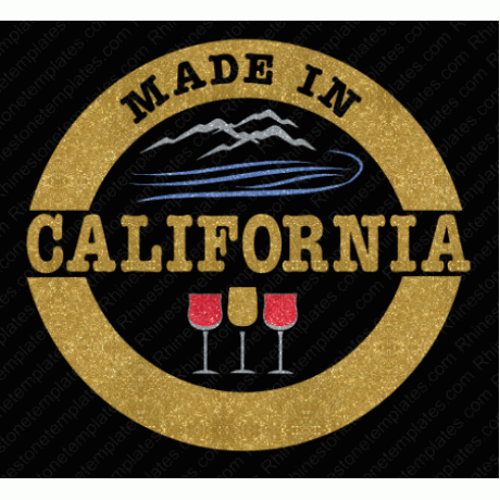 Made in California Lakes and Wine Design EPS SVG