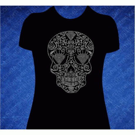 Skull Sugar type Diamond Eyes Rhinestone Download EPS SVG