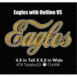 Eagles With Outline Rhinestone VS Download EPS SVG PLT
