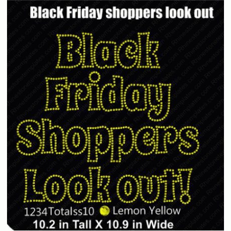 Black Friday Shoppers Look out Rhinestone Download EPS SVG