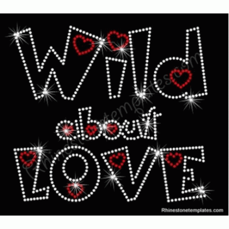 Wild about Love Rhinestone Download EPS SVG