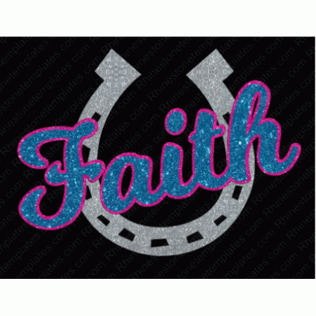 Faith Horseshoe Glitter Download EPS SVG