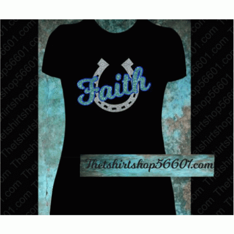 Faith Horseshoe Glitter Download EPS SVG