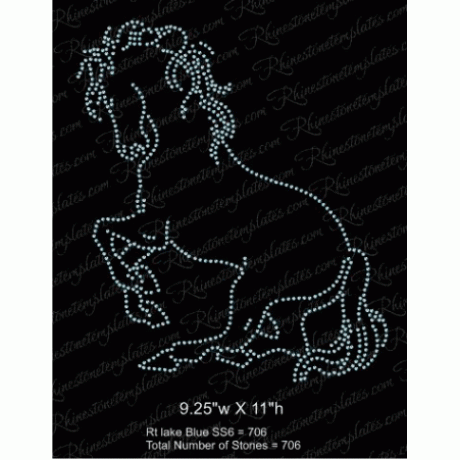 Horse 6 6ss Rhinestone Download EPS SVG