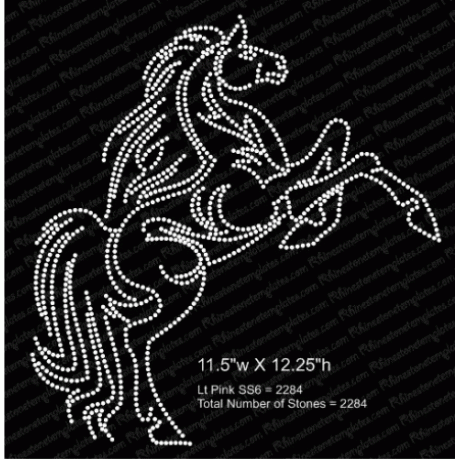Horse Fancy Rhinestone Design EPS SVG