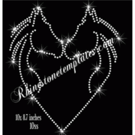 Horse Heart Rhinestone Download eps svg