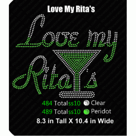 Love my Ritas Rhinestone Template
