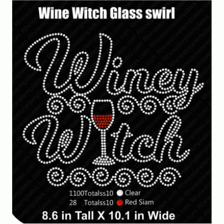 Winey Witch Rhinestone Template