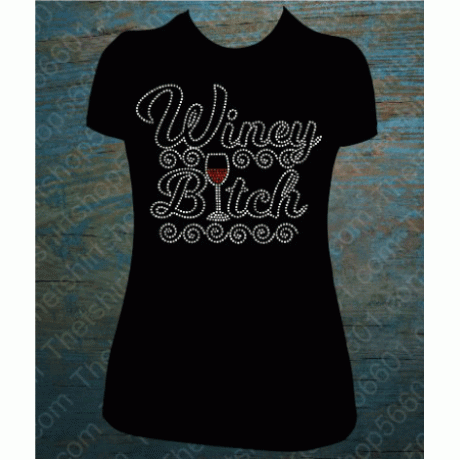 Winey Bitch Glass and Swirls Design Rhinestone Download EPS SVG Winey Bitch Glass and Swirls Design Rhinestone Download EPS SVG